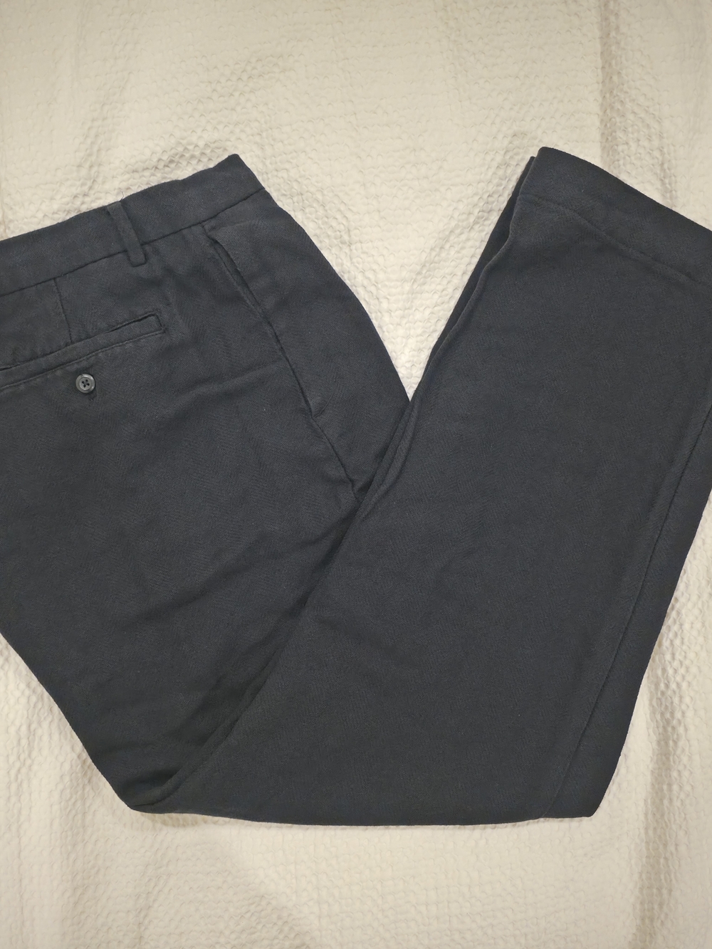Banana Republic Mens Black Linen-Cotton Blend Pants 34×32